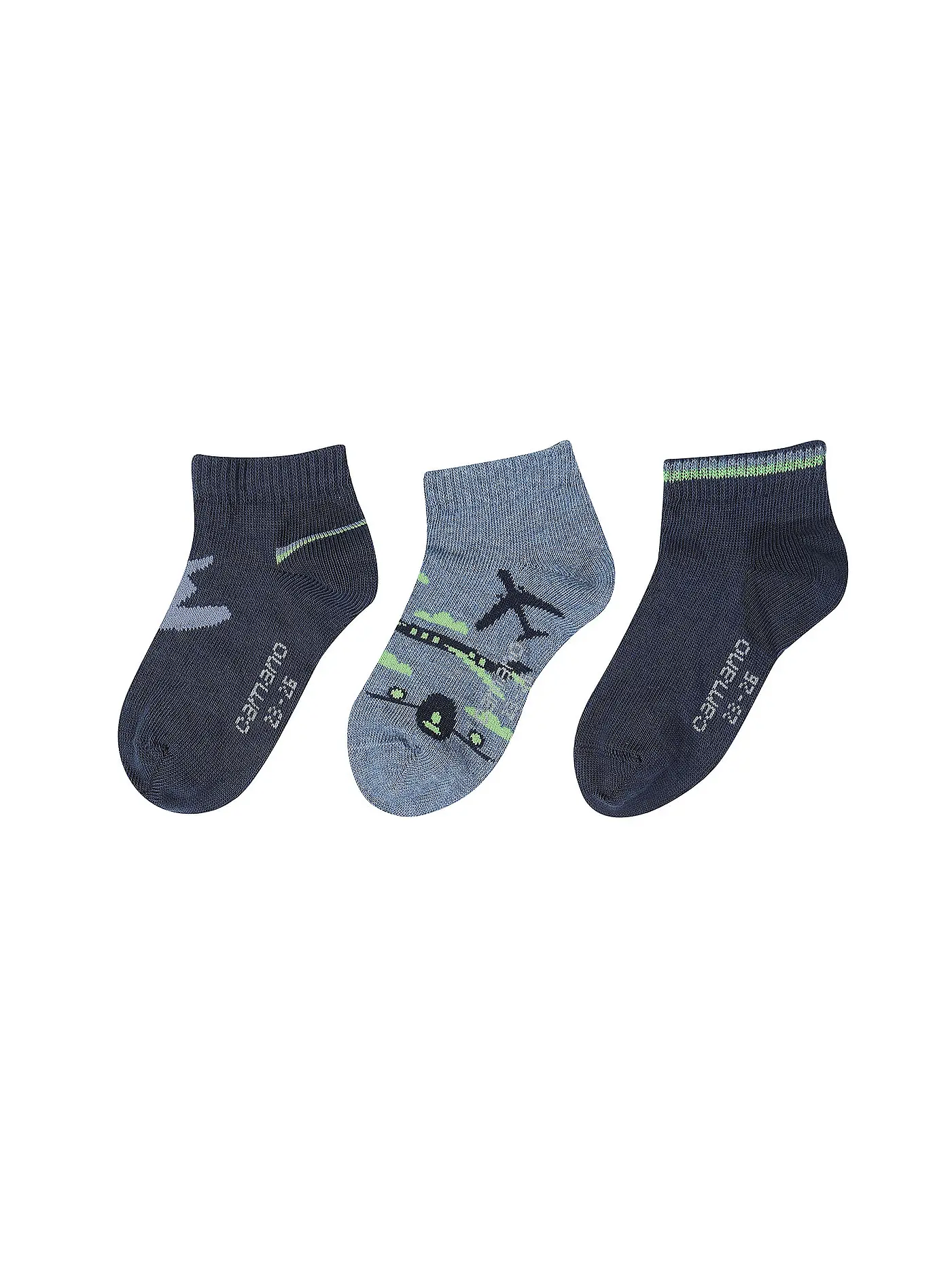 CAMANO | Jungen Sneakersocken 3er Pkg denim melange | 